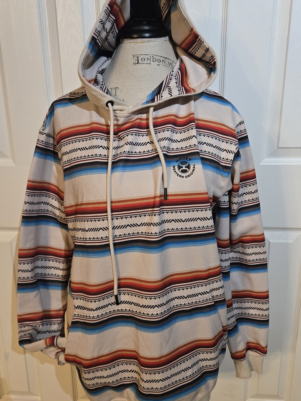 Men's Hooey Pullover Shirt - Multi-Stripe Beige/Blue